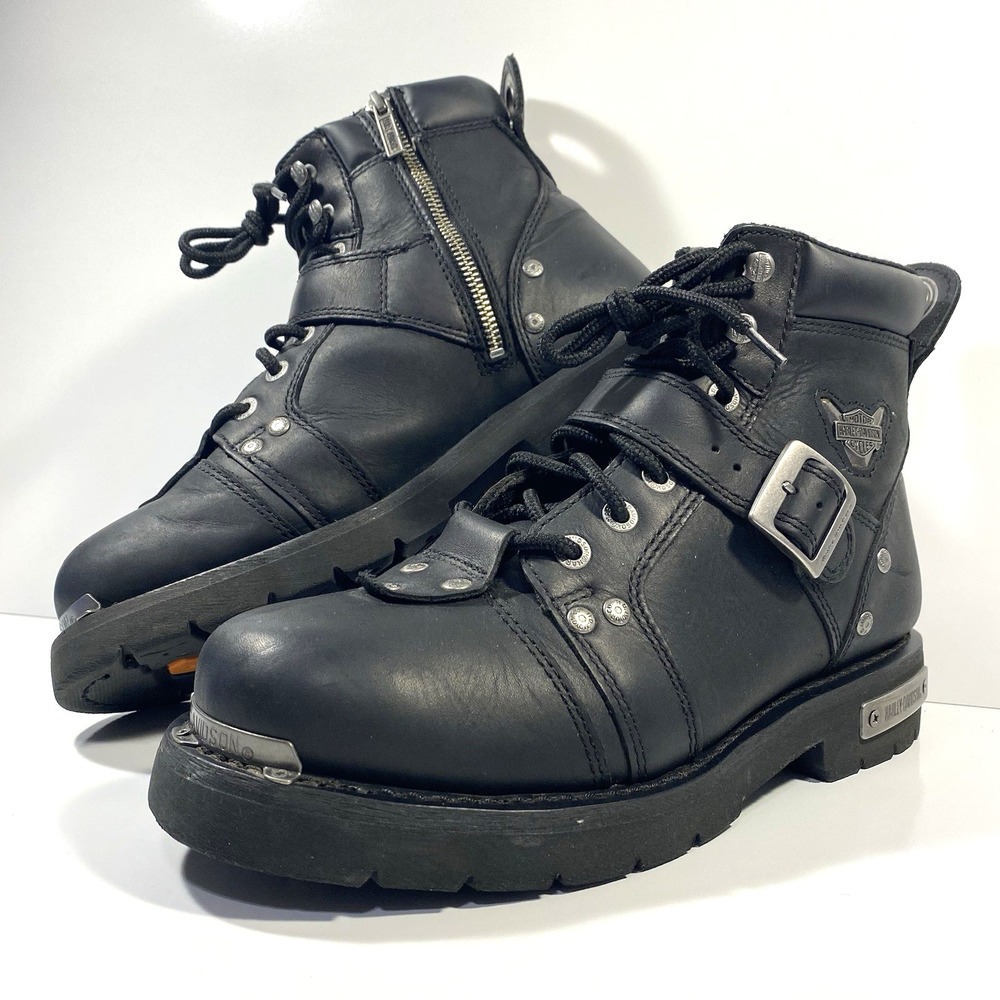 Harley-Davidson Mens Size 11 Brake Buckle Motorcycle Black Boots D91684